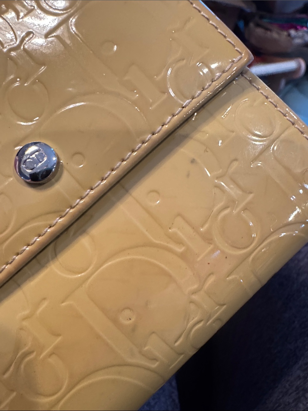 Dior Leather Wallet - Pale Mustard Yellow - Picture 10 of 10